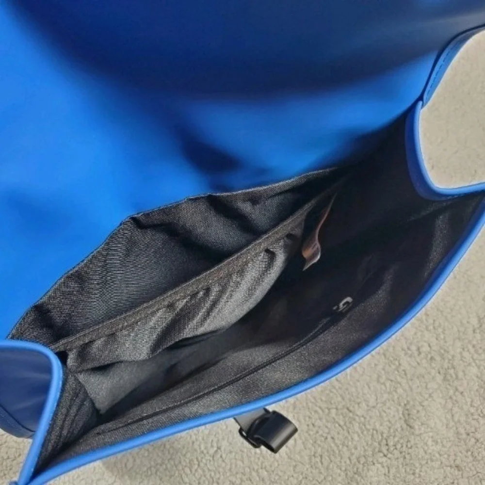 RAINS Backpack‎ W3 Full Size Blue Waves Waterproof Laptop School Commuter Work